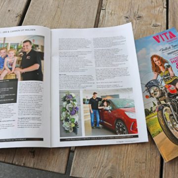 Autobedrijf Bart Ebben en Natuurlijk Carmen in Vita Magazine editie 11-2016